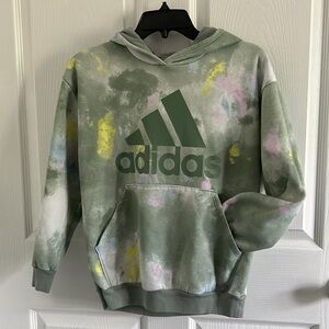 Big Girl Youth Adidas Printed Cotton L/S Hoodie (Sz L-14)